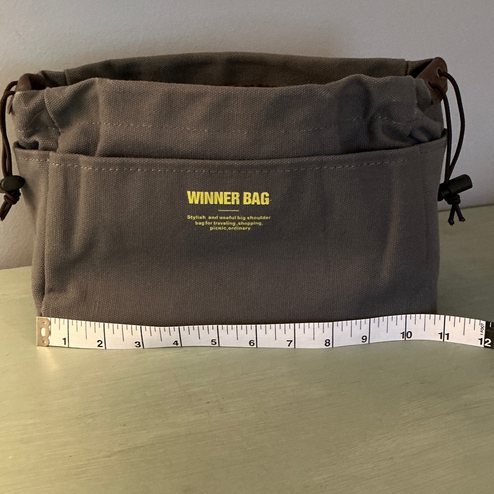 Vercord Canvas Handbag Organizer/Insert Charcoal Gray - Picture 7 of 9